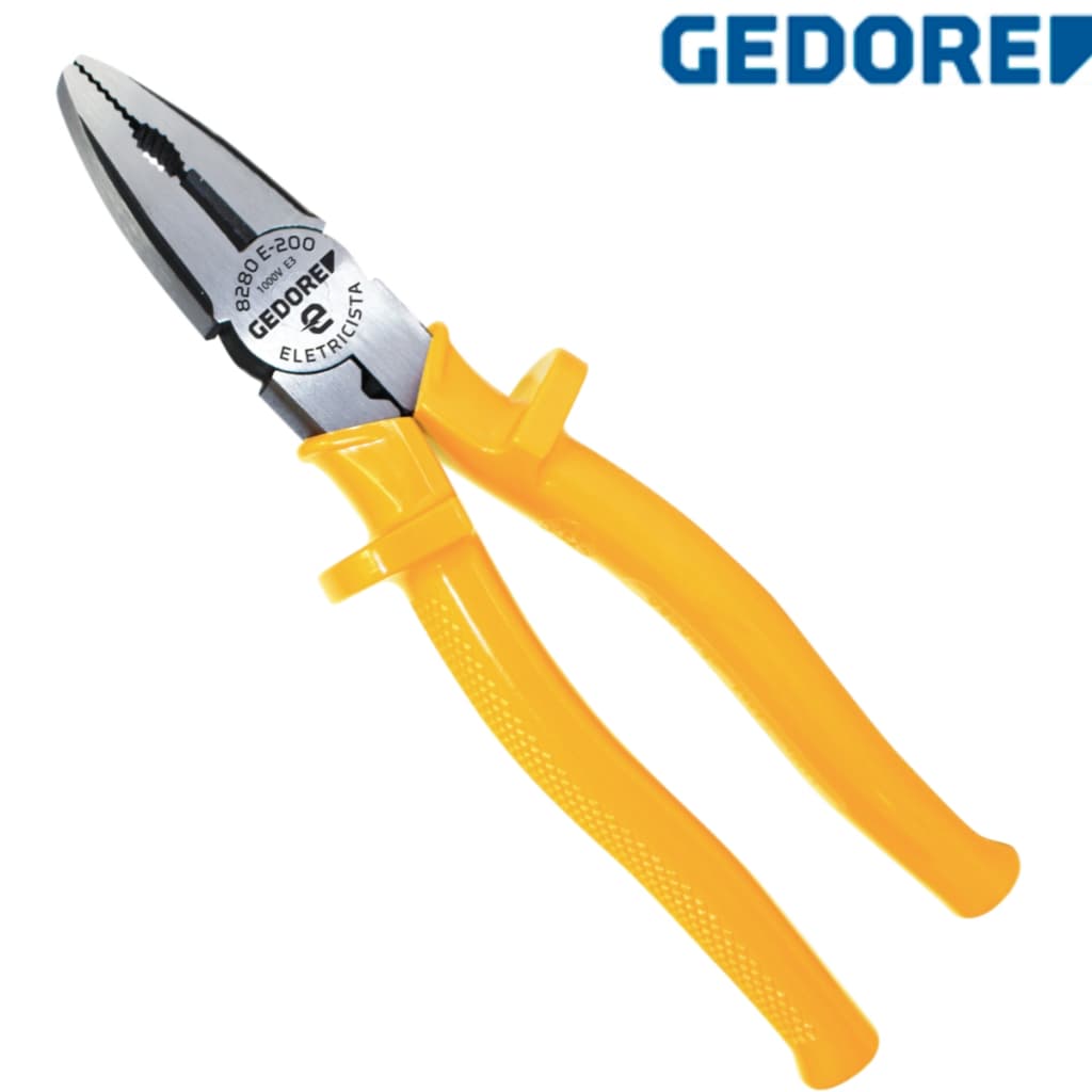 ALICATE UNIVERSAL ELETRICISTA 8" ISOLDADO BLUE 8280 E-200 GEDORE