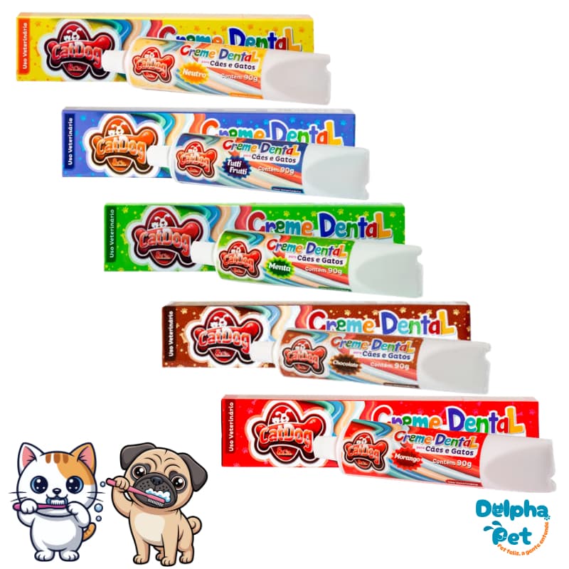 Creme Dental P/ Cães E Gatos Petshop Cat-dog 90g