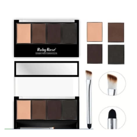 Ruby Rose Sombra Para Sobrancelha + Ruby Rose Base Soft Matte