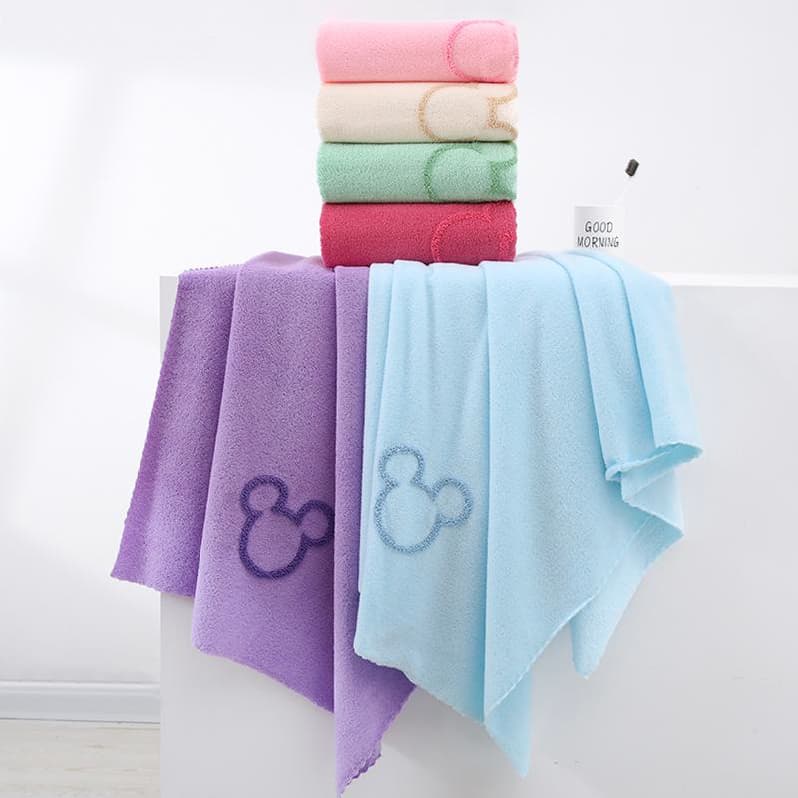 Toalha de Banho Infantil Meninos Meninas Disney VEQE 70x140 Toque Macio e Secagem Rápida
