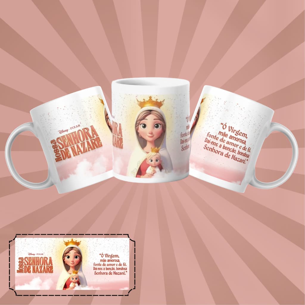Caneca personalizada Nossa Senhora de Nazaré Pixar