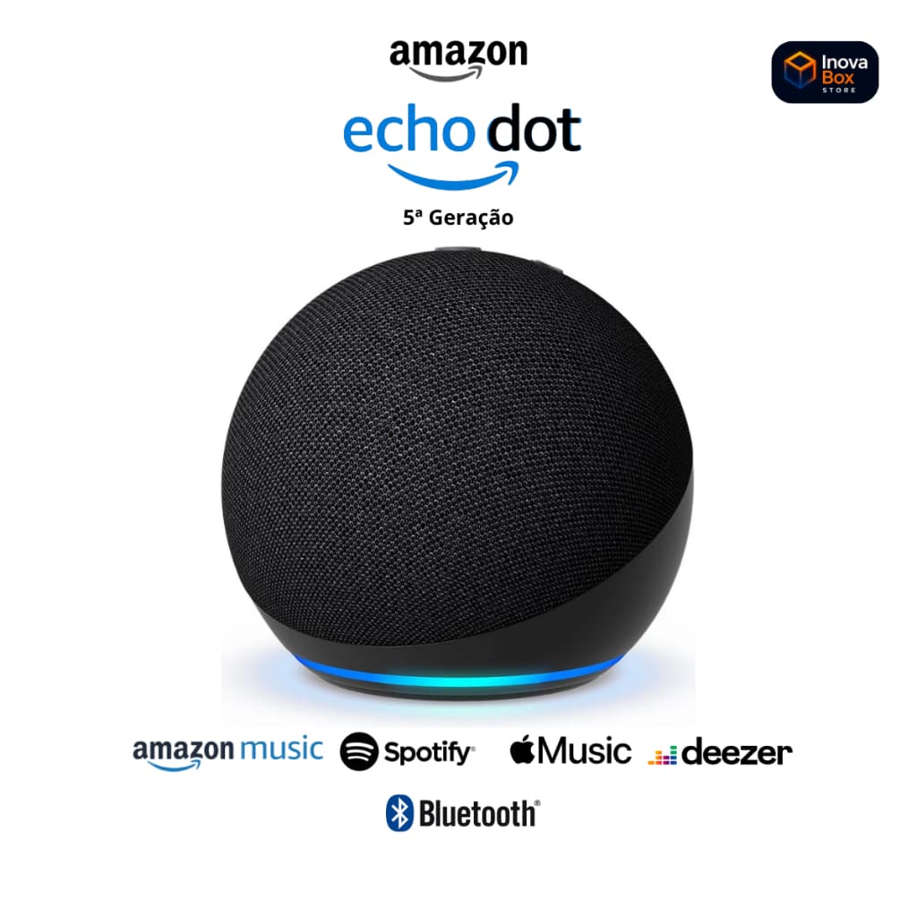 Echo Dot (5ª geração) Alexa – Som Potente e Casa Inteligente