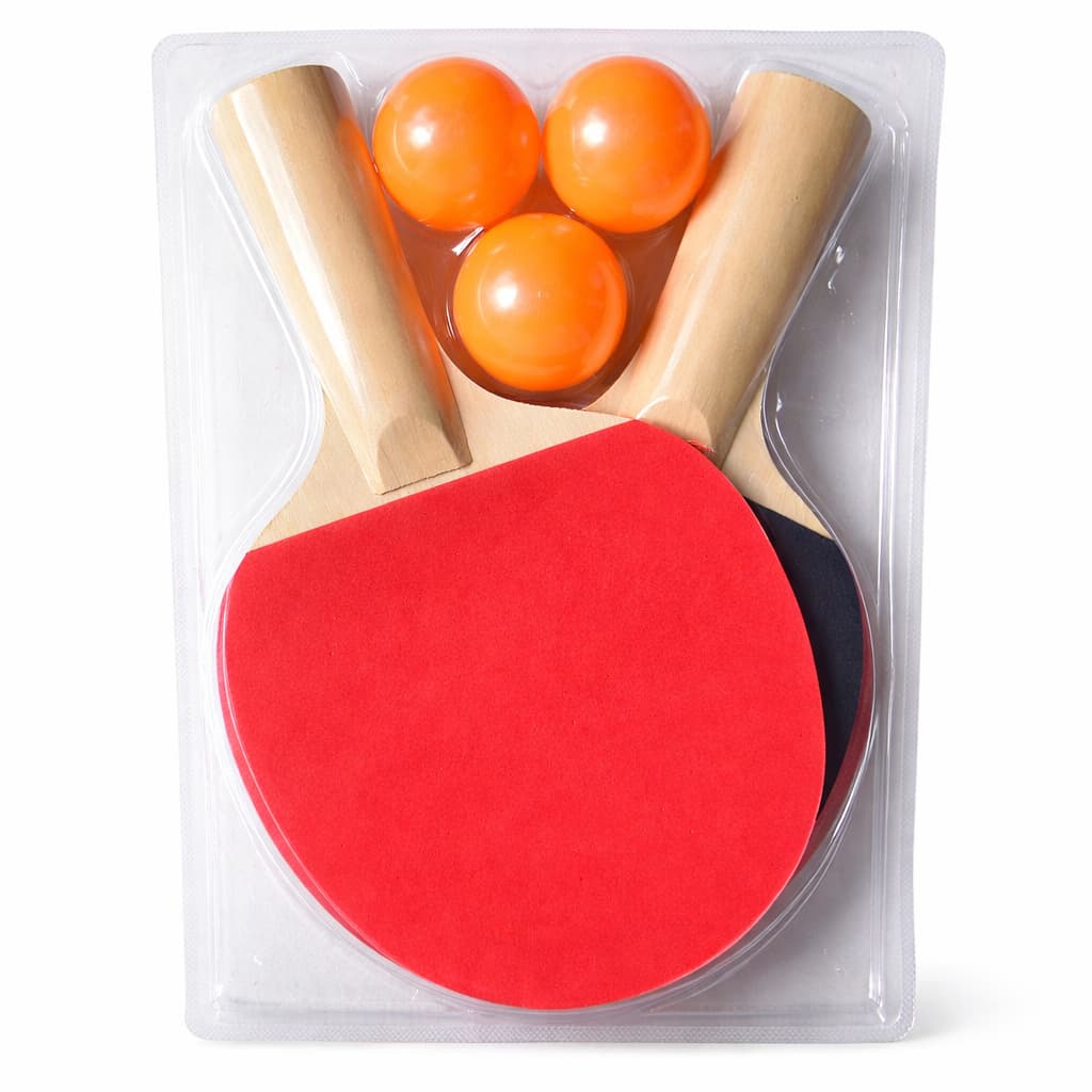 Kit Tênis de Mesa com 2 Raquetes + 3 Bolinhas Ping Pong