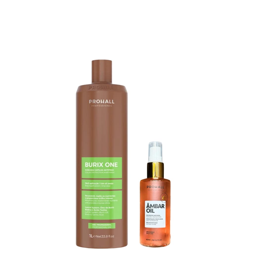 Prohall Burix One Antifrizz + Óleo Âmbar Tratamento Capilar
