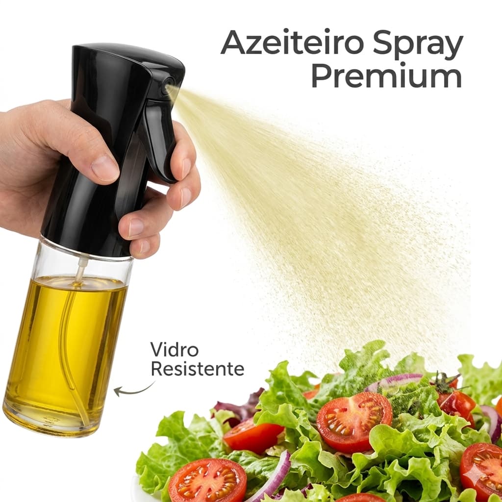 Galheteiro Spray Borrifador 180ml Vidro Pulverizador Dispenser Multifuncional Azeite Vinagre Óleo para Cozinha Airfryer