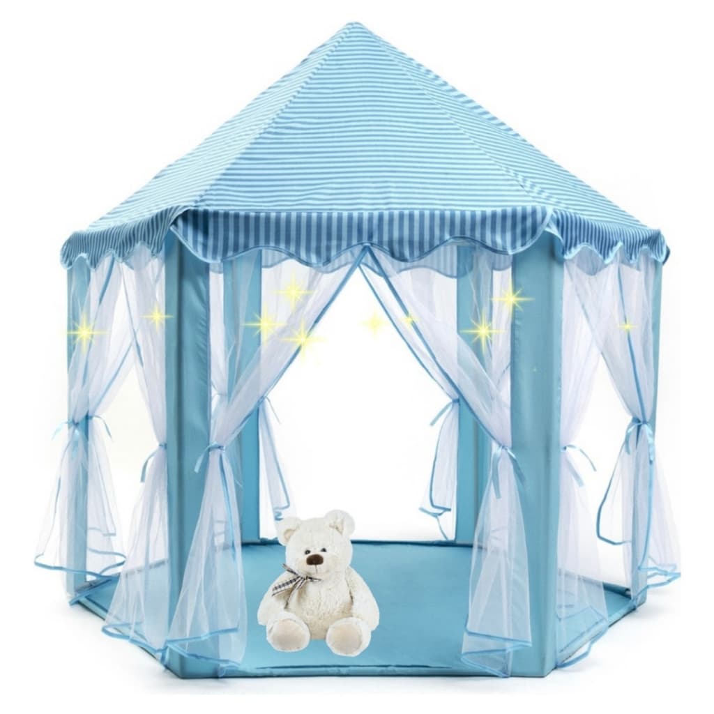 Barraca Infantil com Led Tenda / Toca Grande Rosa e Azul + Luzes + Bolsa Top!