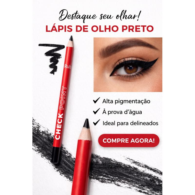 Lapis de olho preto ruby rose check point ENVIO RAPIDO