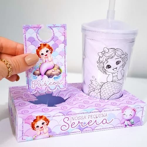 Caixa de Páscoa Infantil personalizada + desenhos para Colorir (para ovo de até 250g)