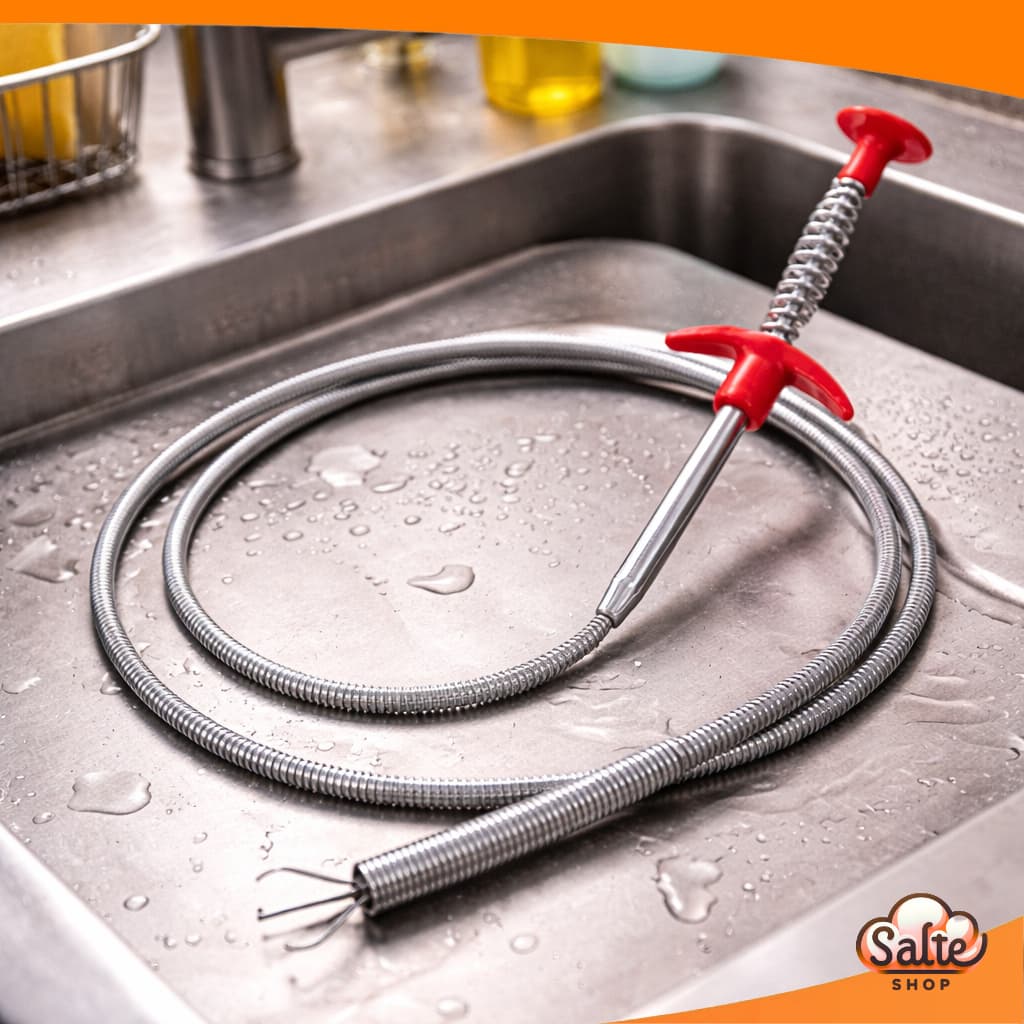 Pegador Com Garras Inox Flexivel 90CM Pega Chaves Tira Pelos Pia Vaso E Buracos Menores
