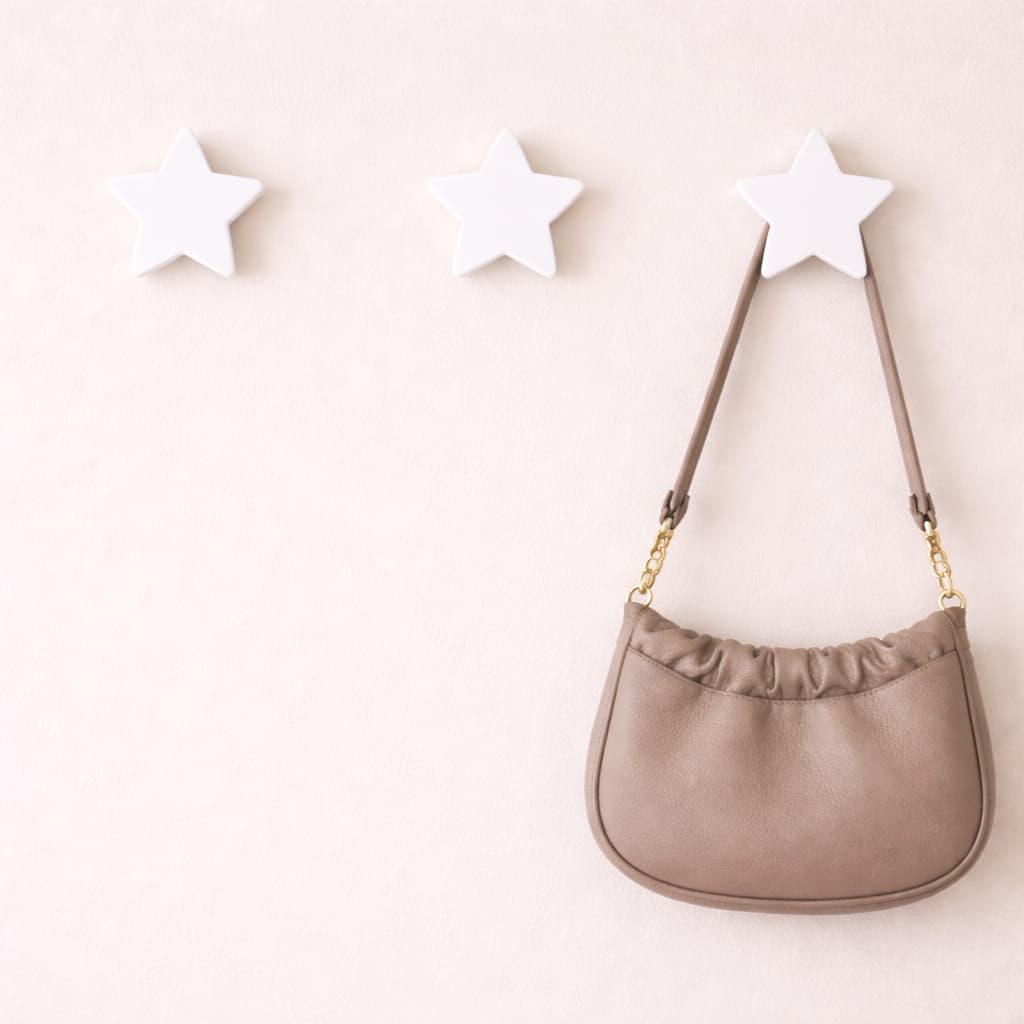 Kit Ganchos De Parede Suporte Para Toalhas e Roupas Com Fita Adesiva Estrela