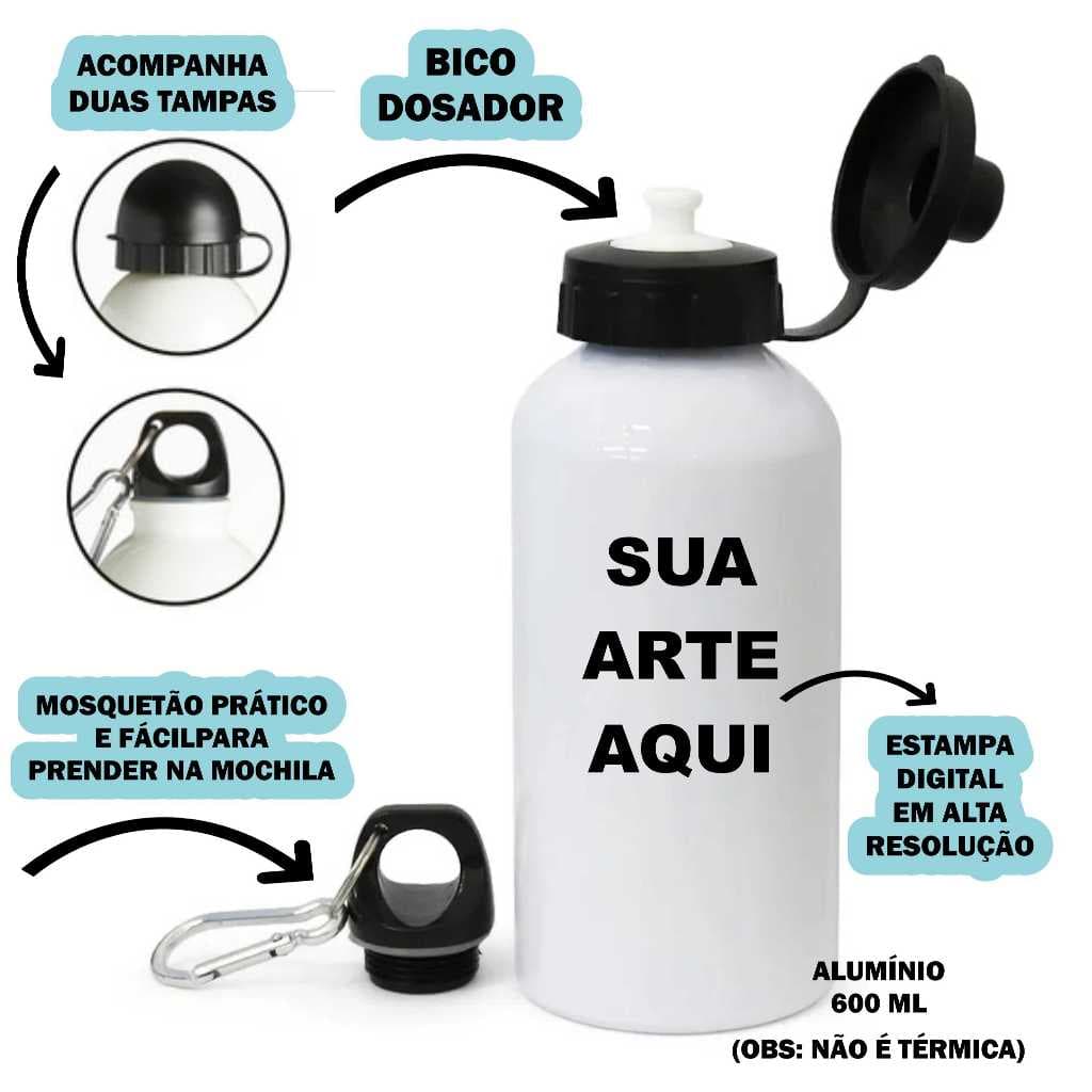 Garrafa Squeeze De alumínio  Personalizado com a SUA ARTE