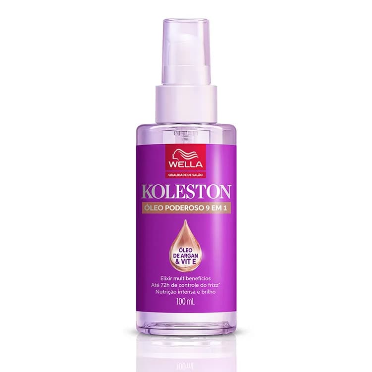 Óleo Poderoso 9 em 1 Koleston Wella 100ml Elixir Multibeneficios Nutrição Intensa Brilho Antifrizz