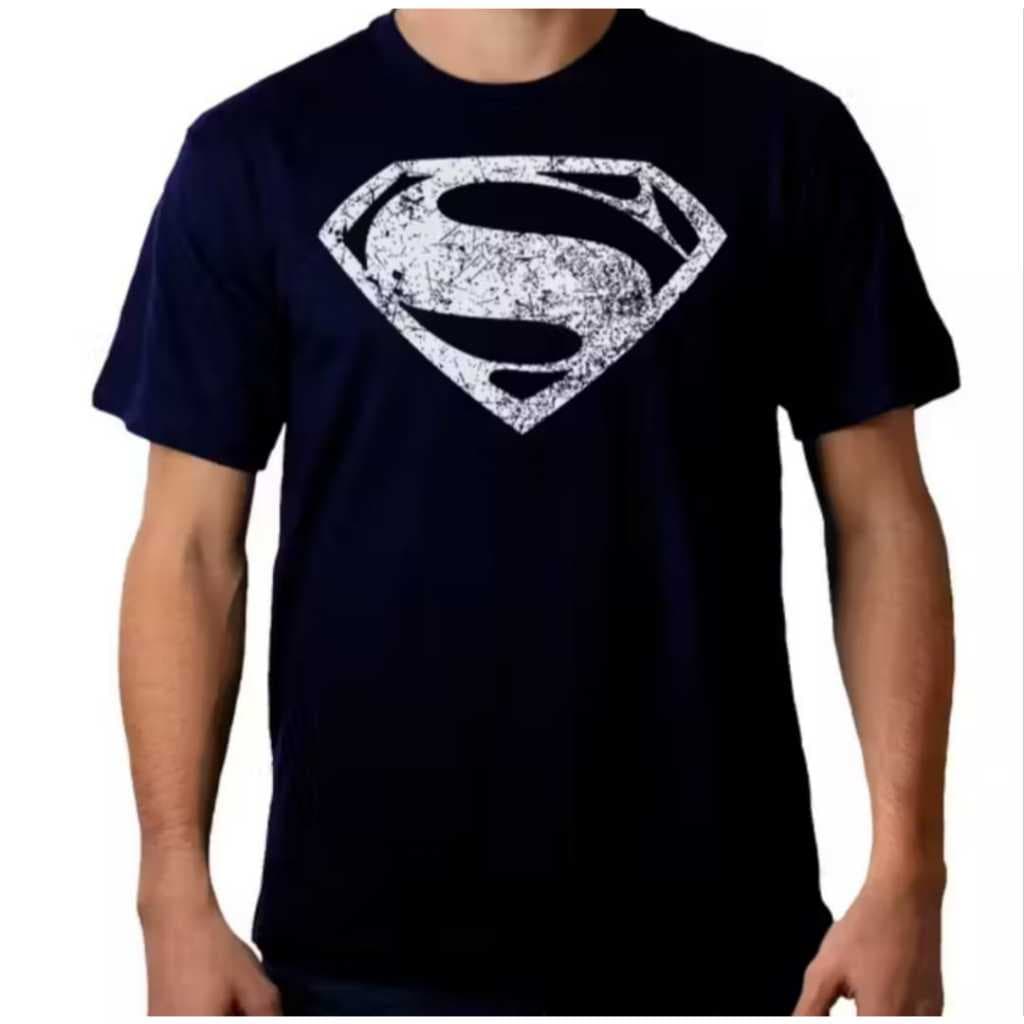 Camiseta Superman Black Premium Camisa Herói Filme Desenho Envio Rápido