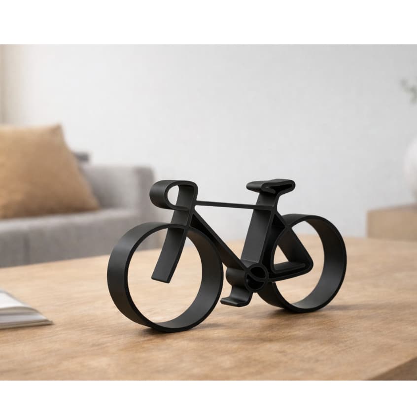 Decoração Bicicleta Moderna Minimalista 20cm – Peça Elegante para Mesa e Estante