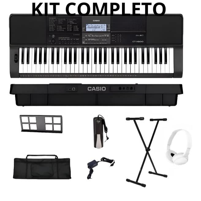Kit teclado CtX-800 Casio Musical Completo