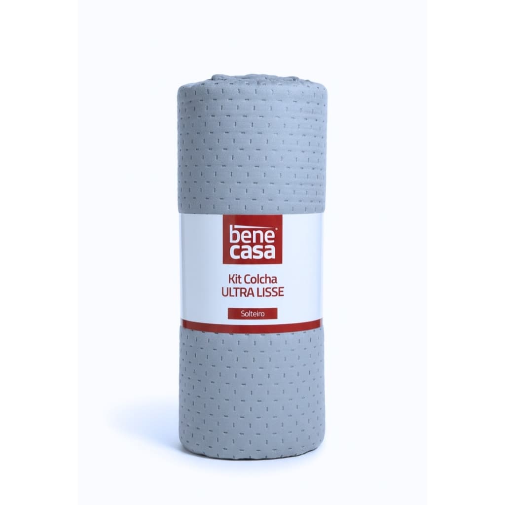 Kit Colcha Cobre Leito Solteiro Rolinho 2 Peças 1,60mx2,20m Bene Casa