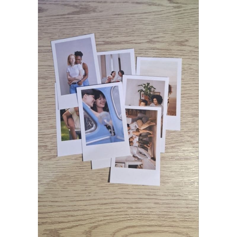 Kit 9 Fotos Estilo Instax 8,5cm x 5,5cm Impressão Alta Qualidade Presente Criativo