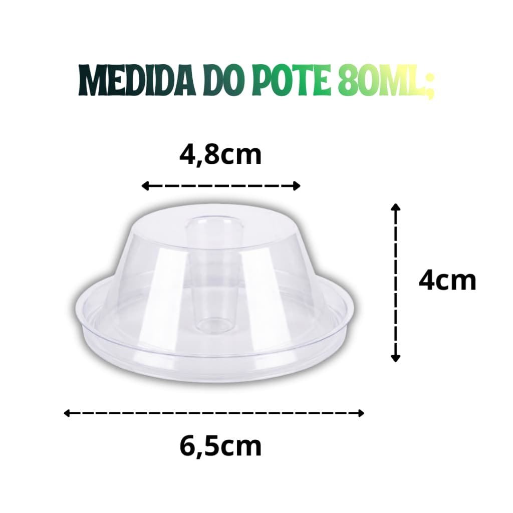 Forma de Pudim com tampa 80ml | 40 unidades | Forneável em Banho-Maria, Livre de BPA