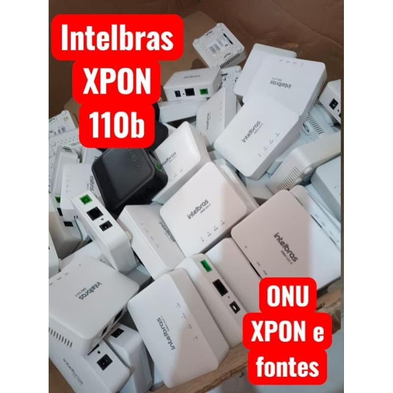 kit 10 ONU bridge INTELBRAS modelo 110B e fontes