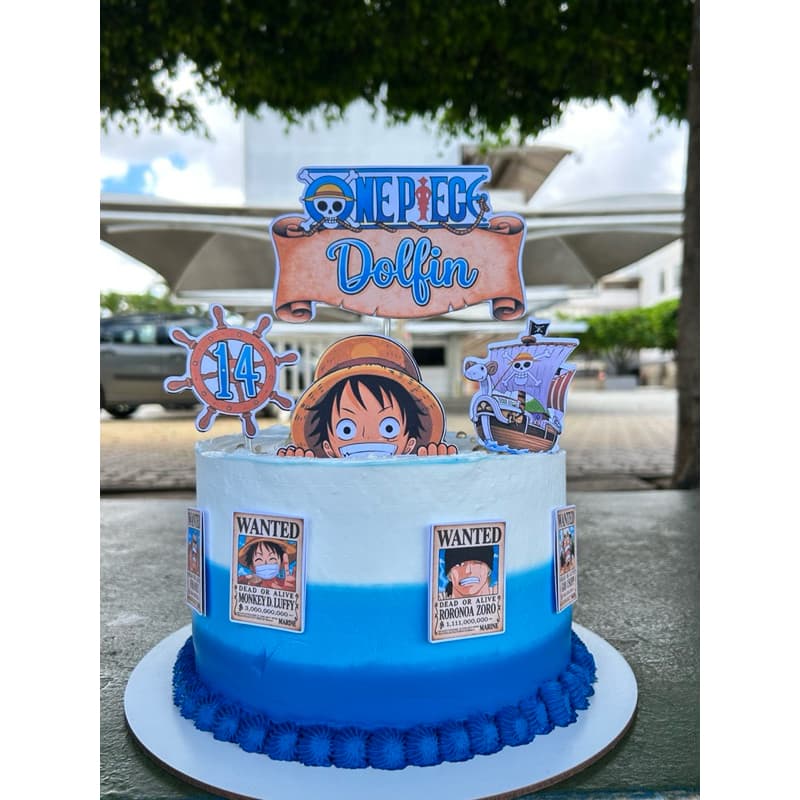 Topo de bolo One piece / Topper / One piece / Festa infantil