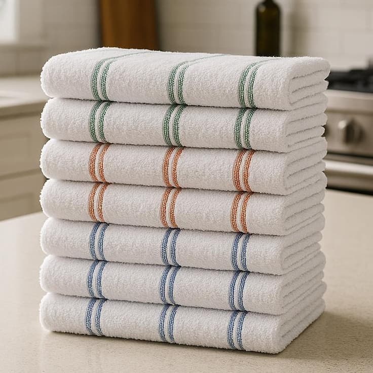 Kit 6 Pano Prato Toalha deLouça Louca Gourmet Luxo Copao 40X75 Alta Absorção Premium