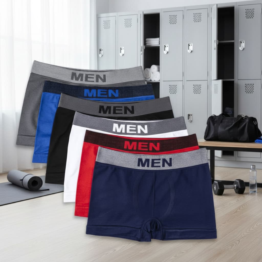 Cueca Box Boxer Microfibra Adulto Masculina Original Lisa / Estampada Sem Costura Conforto