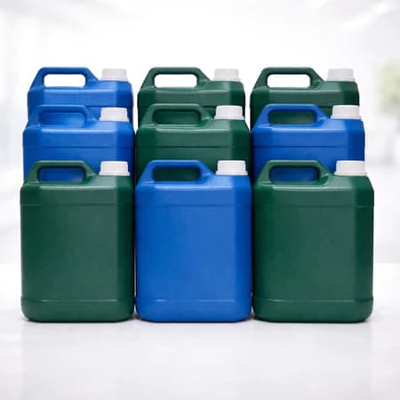 Galão Bombona Plástico 5 Litros Kit 10 Unidades Verde e Azul Ideal para Água e Produtos De Limpeza
