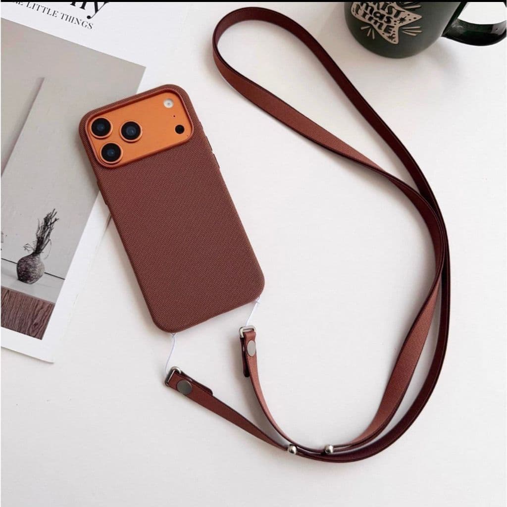Capa Kit Tecido Com Alça De Pescoço Ajustável Multi-funcional Magsafe Para IPhone 17 Pro max e 17 Pro