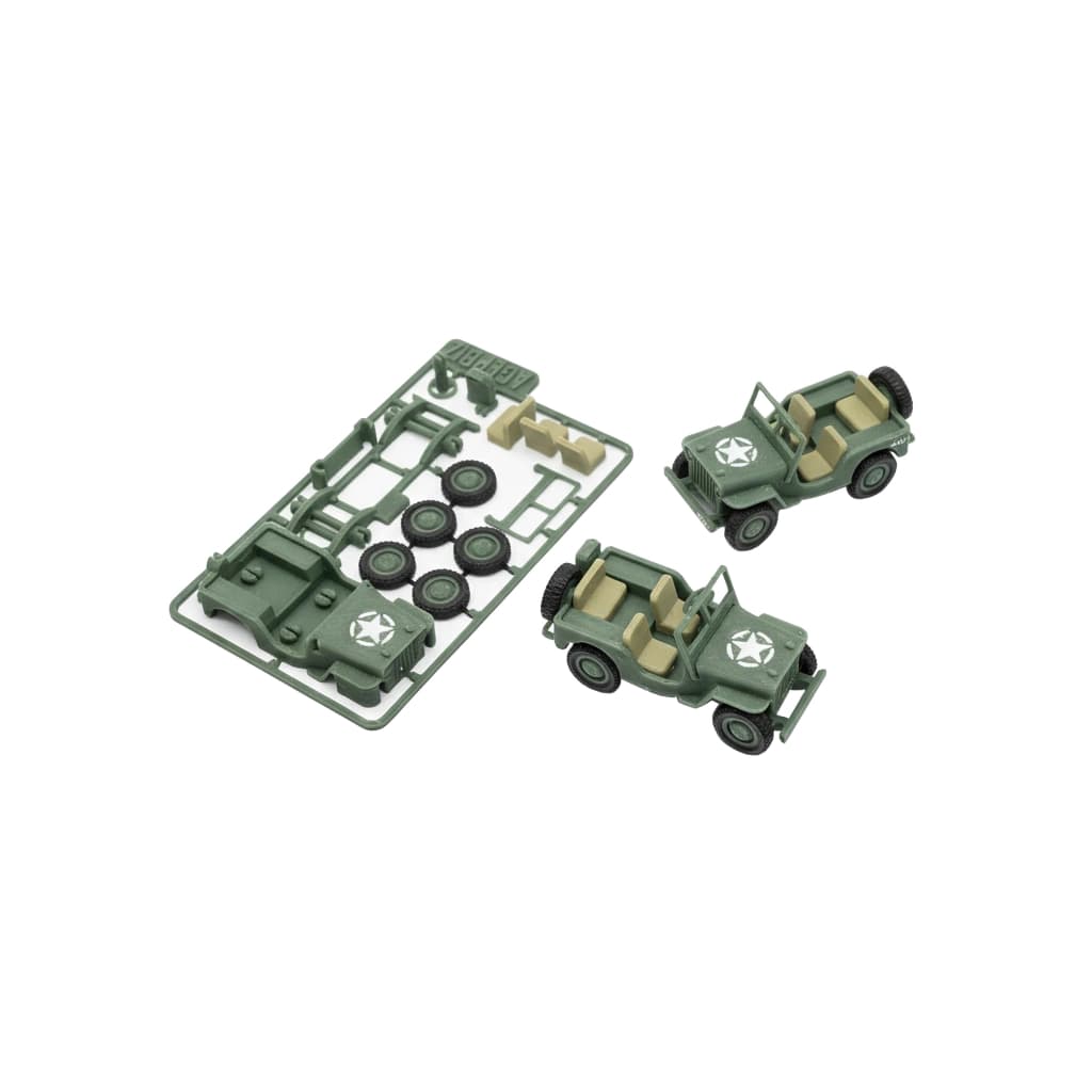 Kit Plastimodelismo Jeep Militar Realista 1:64 Diorama
