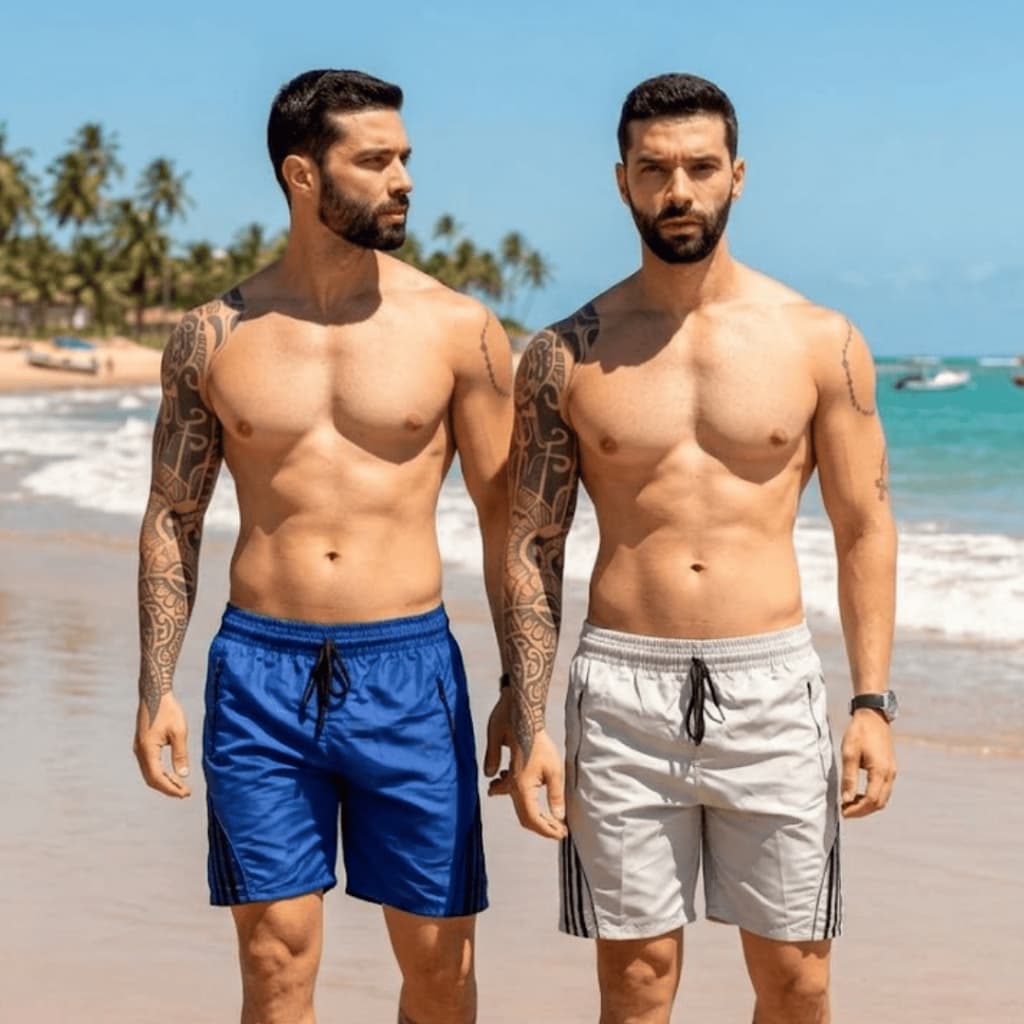 Kit 2 Bermuda Masculina Dry Fit Tactel Elástico Respirável Conforto Máximo Academia Verão Casual