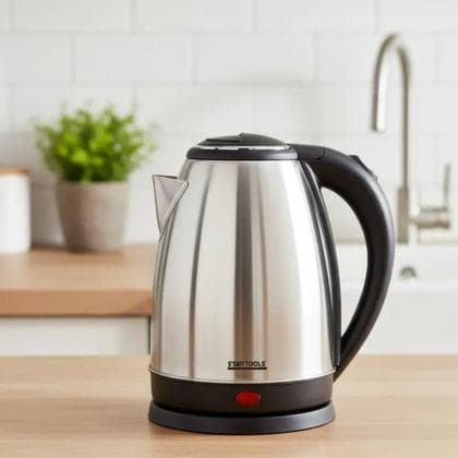 Chaleira Elétrica Inox 1,8L Fervura Rápida Desligamento Automático Portátil Cozinha