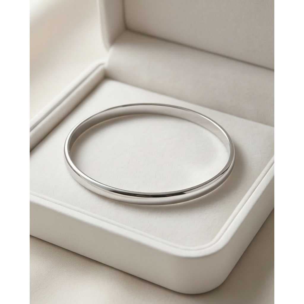 Bracelete Rígido Polido - Horizonte Minimalista