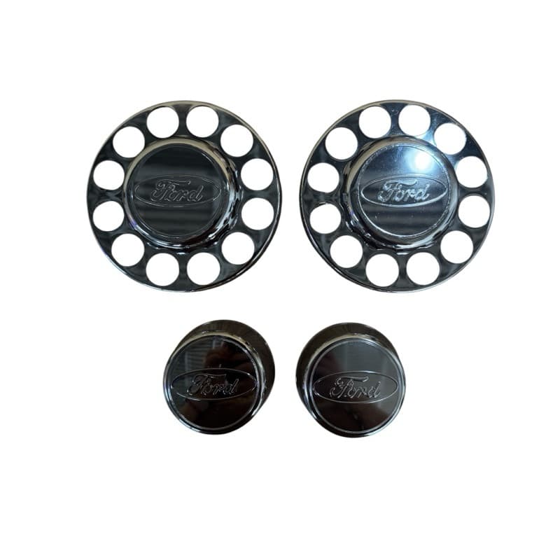 Kit Sobre Tampa Cubo Cromado Ford Cargo 3/4 815 816 712
