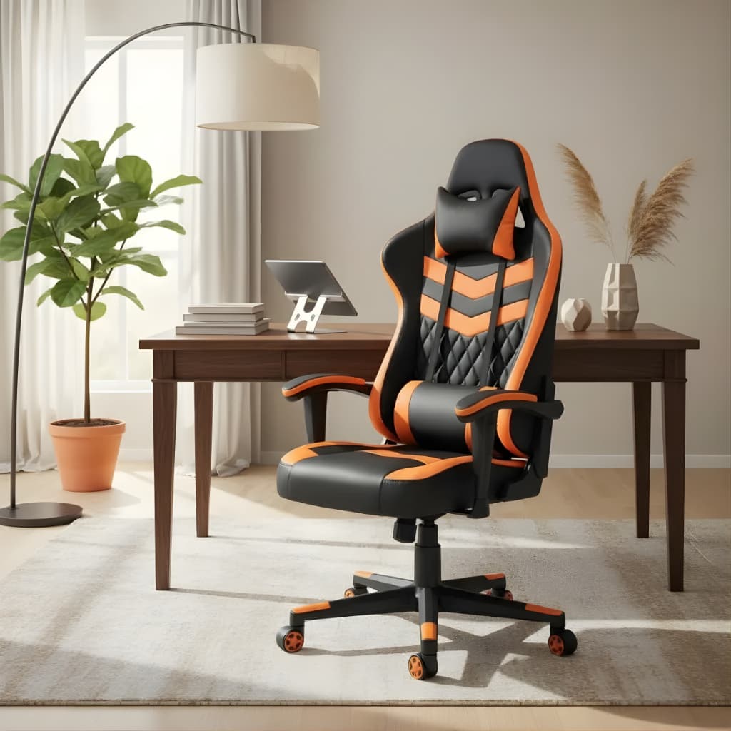 Cadeira Gamer Giratória Ajustável Confortável