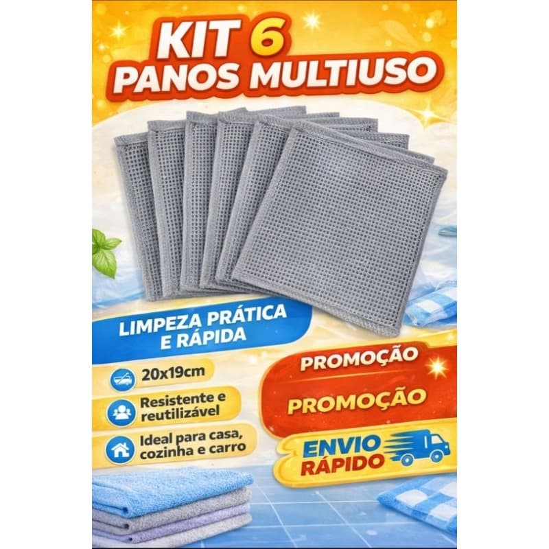 Kit 6 Panos Multiuso De Limpeza De Arame De Aço Metálico 20x19cm Lavável Reutilizável Limpeza Cozinha Casa