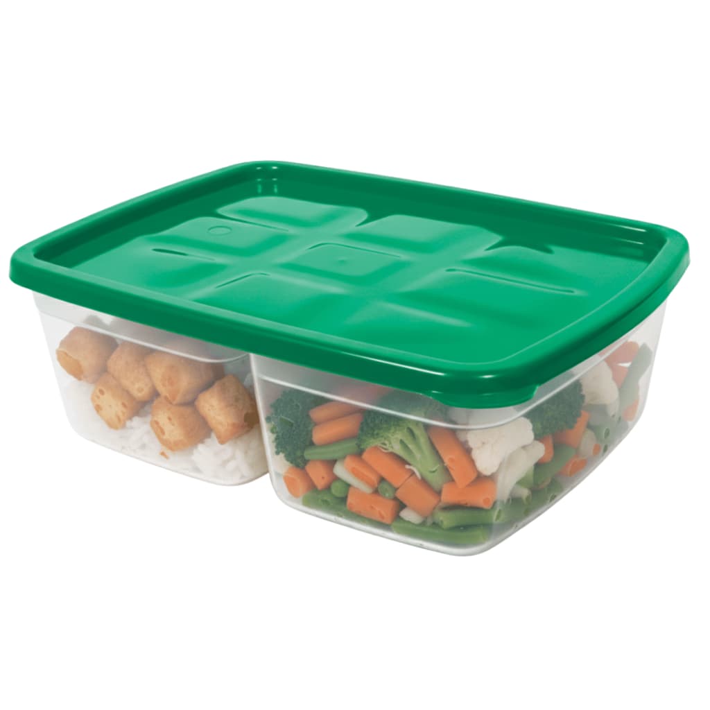 Pote Plástico 2 Divisórias 1,5 Litros Para Marmitas Fitness
