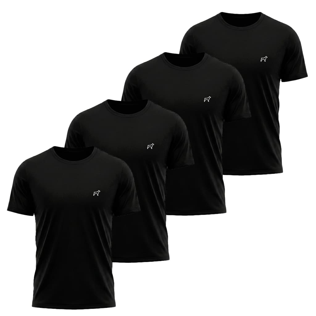 Kit 4 Camisas Dry Fit Masculina - Academia Esportivas Atlética Básica Lisa