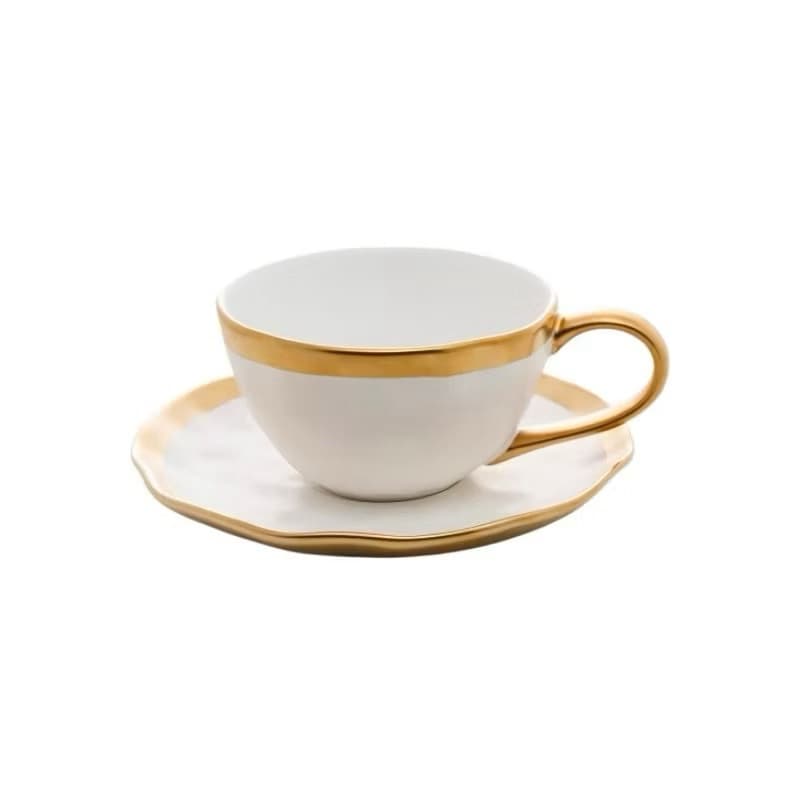 Xícara para Café De Porcelana 90 ml Com Pires Dubai Wolff