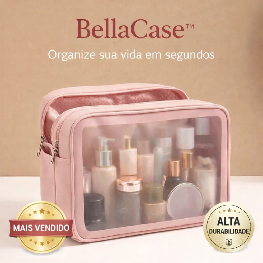 Necessaire Organizadora Feminina Transparente Grande Viagem Maquiagem Bolsa Multiuso Impermeável