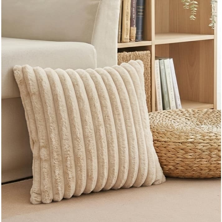 CAPA DE ALMOFADA PELÚCIA WAVE SOFT LUXO DUPLA FACE 40X40cm