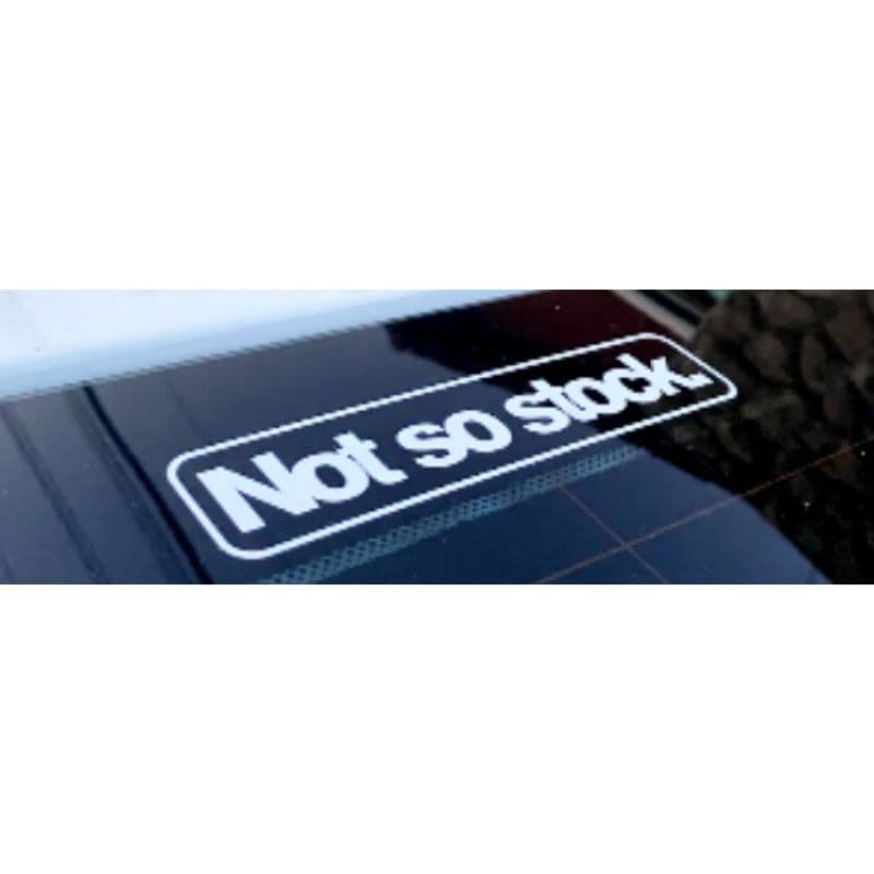 Adesivo Not So Stock 15cm vazado automotivo Branco