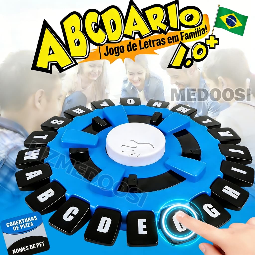 Tapple  Jogo de Tabuleiro Letras Malucas | Brinquedo Educativo para Crianças | Interação Familiar e Diversão em Festa