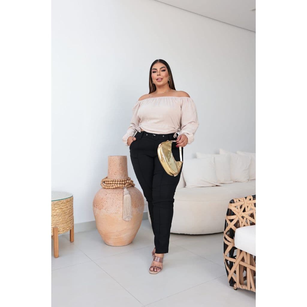 Blusa Cropped Plus Size Viscolinho Ciganinha Elegante Moda Feminina