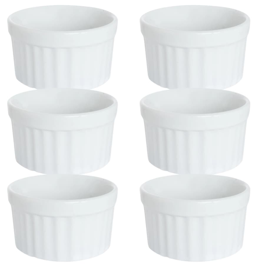Kit 6 Ramequins Porcelana 210ml Primeira Linha Molheira Petisqueira Buffet Restaurante Hotel Cozinha