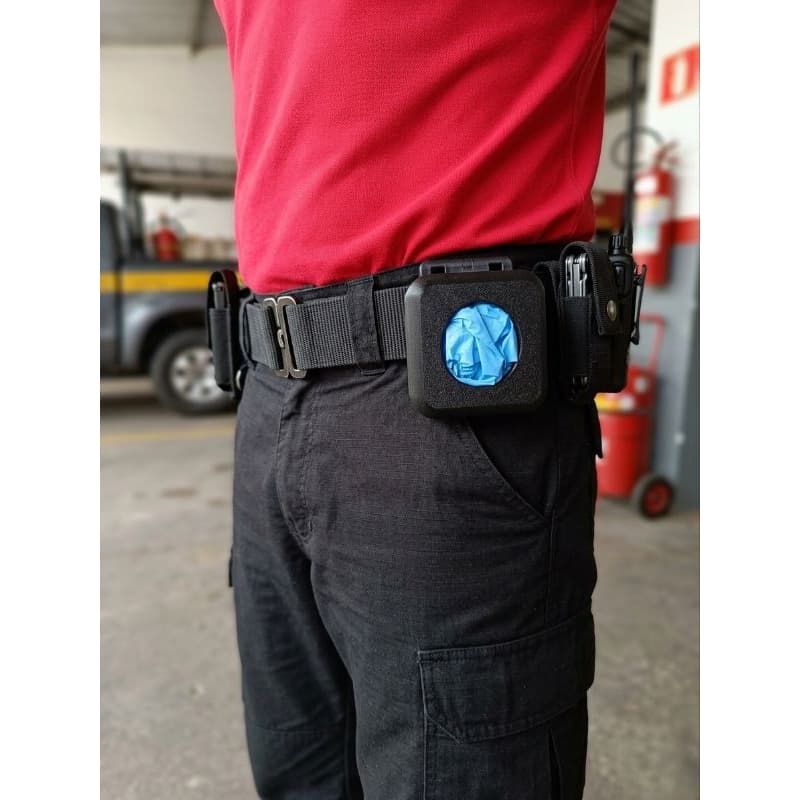 Suporte Rápido Porta Luvas Descartáveis Tático APH  Brigadista Enfermeira| Clip Cinto/Mochila  Até 3 Pares