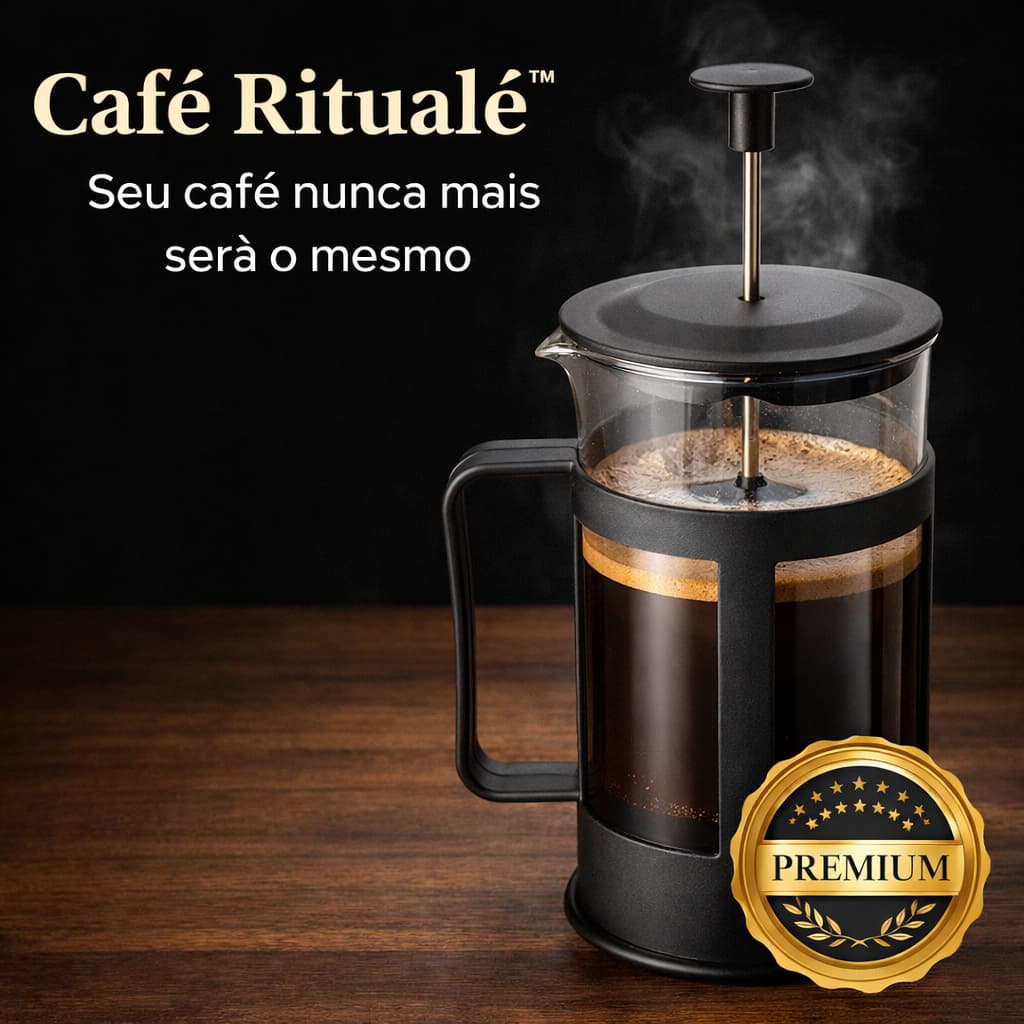 Cafeteira Francesa Café Ritualé 300ml Prensa Manual Vidro Resistente Premium Fácil Uso