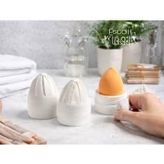 Porta Beauty Blender PLA Suporte Esponja Maquiagem Ventilado Organizador Banheiro