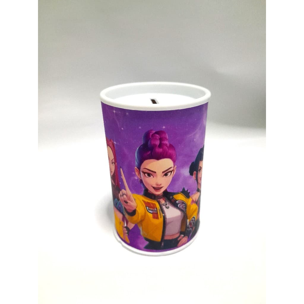 Cofrinho Personalizado +laço + embalagem l GUERREIRAS DO KPOP |  Lembrancinha Festa Infantil | FAZEMOS TODOS OS TEMAS