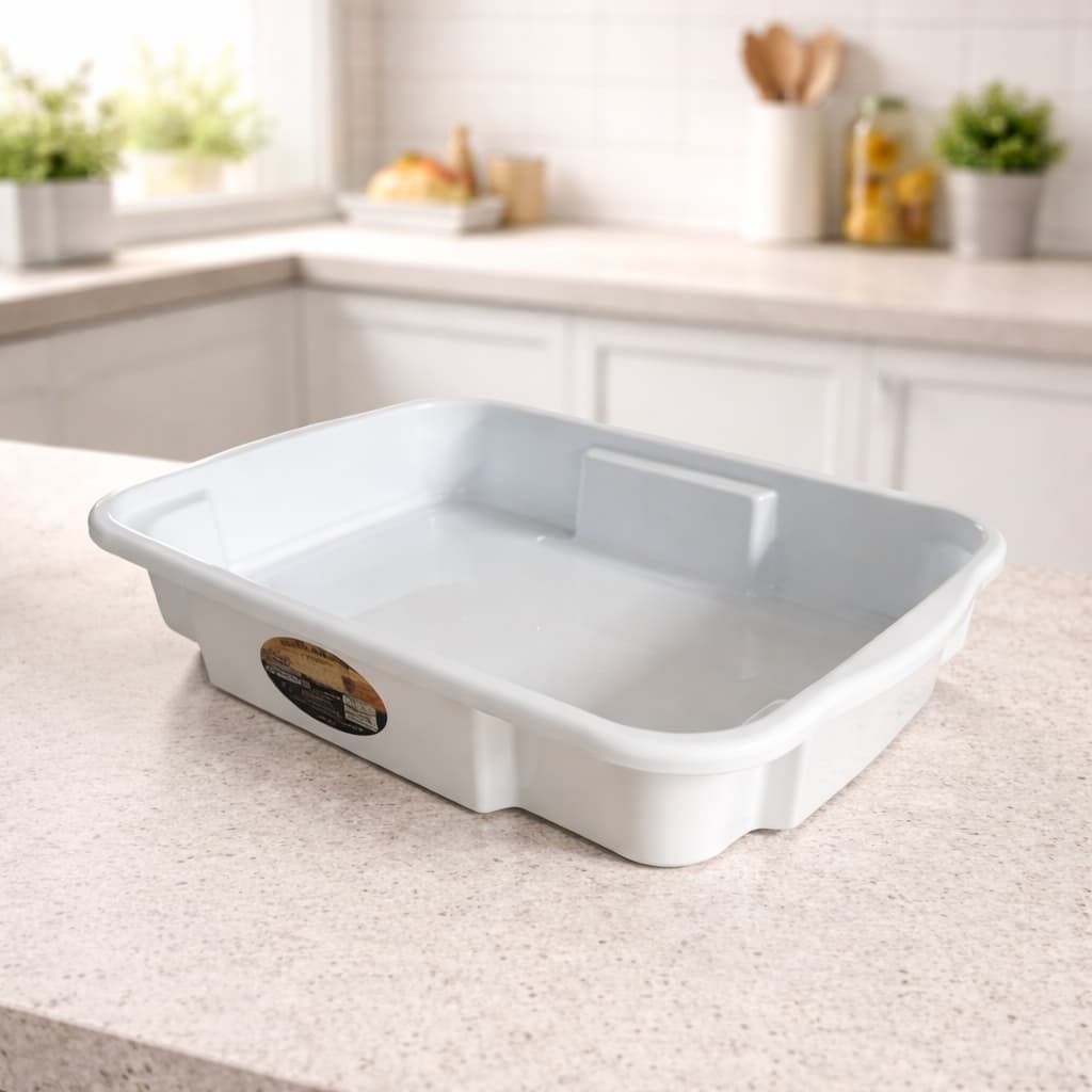 KIT BANDEJAS DE 6 LITROS EMPILHAVEIS DE PLASTICO BRANCO