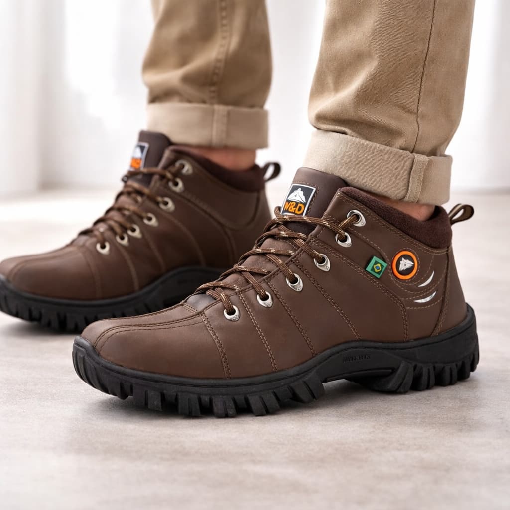 Bota Coturno Adventure Masculino Resistente Cano Forrado Bota De Segurança Palmilha Alta Confortável